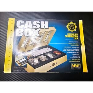 Steel Cash Box with Combination Lock 6-Compartment Tray MMF 221619003